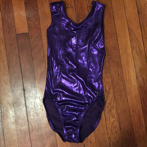 gymnastics Tops - Sookie active purple shimmer adult gymnastic Leo